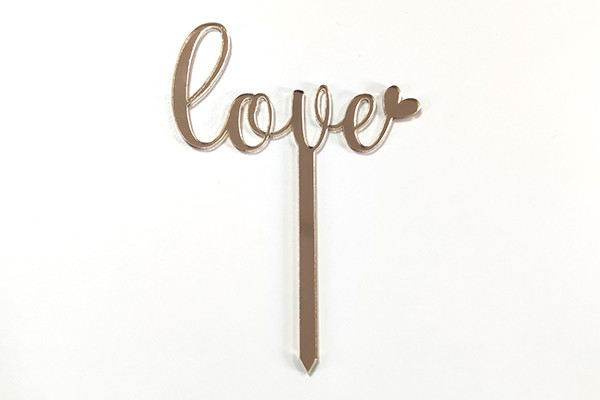 Love plexiglass specchiato oro 5 mm