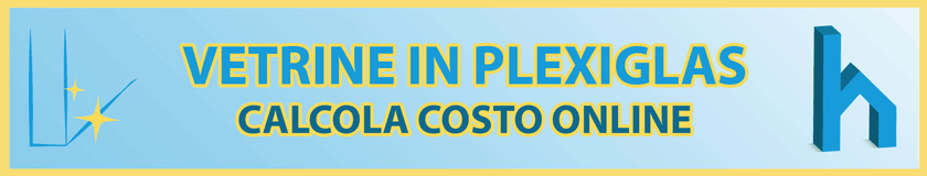 banner vetrina in plexiglass calcola costo online